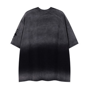 เสื้อยืดคอกลมแขนสั้นทรงปกติสำหรับผู้ชาย ผ้าเจอร์ซีย์ย้อมสีแบบ Dip Dye ถักจากผ้าฝ้าย 100% ระบายอากาศได้ดี น้ำหนัก 220 กรัม สไตล์สตรีท สีพื้น - Product Image 4