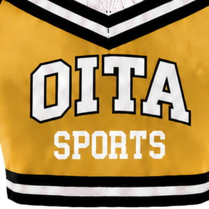 <b>Golden</b> Yellow Cheerleading <b>Crop</b> <b>Top</b> Uniform Team Dance Competition Performance Sportswear Athletic Training Apparel - Product Image 5