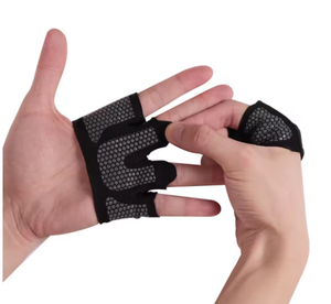 GOUNOD Four Finger Weightlifting Gloves Non Slip Gym Fitness Training Hand Protection Black Pink Blue - Product Image 2