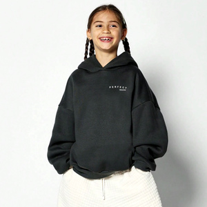 Premium Quality Young Girls Oversize Hoodie Sweatpants Set Custom logo Knitted Breathable 500GSM Cotton Winter Wide Leg Joggers - Product Image 6