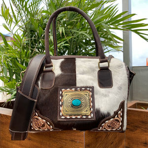 กระเป๋าเดินทางแฟชั่น2025 2ชิ้น, กระเป๋าเดินทางหนังวัวแท้ทรงดัฟเฟิลกระเป๋าเครื่องแป้งผสมสำหรับผู้ชายผู้หญิง - Product Image 5