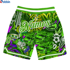 Pantalones Cortos de Playa para Hombre, Transpirables, Sublimados Personalizados, de Poliéster, Holgados, con Estampado Completo, de Malla, para Entrenamiento - Product Image 5