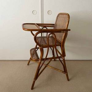 เก้าอี้ต่ำสำหรับเด็กทารกตั้งพื้นเก้าอี้ป้อนอาหารไม้หวายทนทานโต๊ะรับประทานอาหารสำหรับเด็กแบบพกพาที่นั่ง - Product Image 5