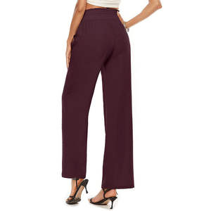 Pantalon décontracté pour femme en coton avec cordon de serrage à la taille, qualité supérieure, respirant, 100 % coton, pantalon décontracté pour femme en vente, OEM - Product Image 4