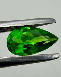 Gema suelta de tsavorita natural, corte pera, verde, 6.80x4 mm, 0.52 quilates, para la fabricación de joyas, piedra preciosa rara - Product Image 3