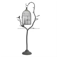 Arbre suspendu Cage à oiseaux suspendu couleur argent brillant Design en métal élégant meilleure qualité fantaisie en gros Cage à oiseaux
