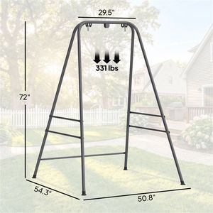 Outdoor Gray Hammock Chair <b>Frame</b> Patio <b>Swing</b> Support for Hammocks - Product Image 6