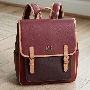 Regal Three LLC Leather Mini <b>Backpack</b> Square Shape Zipper Closure Soft Handle Medium Capacity Leather Mini <b>Backpack</b> Daily Use - Product Image 3