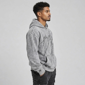 Sudaderas con capucha para hombre con estampado acid wash que combinan efectos vintage lavados, diseños llamativos, tela premium y un estilo streetwear cómodo. - Product Image 5