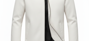 Nouvelle Veste Blanche en Cuir Premium pour Homme, Coupe Longue, Col en Toile, Matière Respirante de Qualité Supérieure, Vente en Gros Usine - Product Image 5