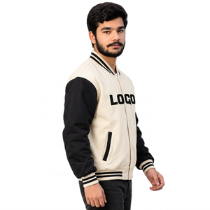Veste varsity personnalisée prête à être expédiée, corps en polaire avec patchs personnalisés, coupe unisexe, pour les marques de streetwear américaines - Product Image 4