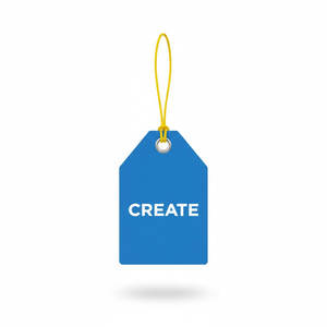 ป้ายรูปทรงหยดน้ำสีน้ำเงินสดใส ตัดแบบไดคัท พร้อมตัวอักษรสีขาวหนา และเคลือบเงาป้องกัน - Product Image 3