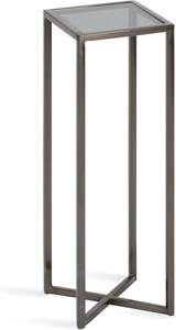 Mesa de Centro Contemporánea con Tapa de Vidrio y Estructura Metálica Geométrica, Perfil Delgado, Ahorra Espacio, para Interiores Elegantes - Product Image 2