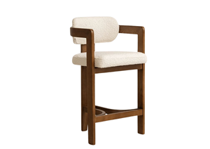 Vasto Bar Chair Natural Premium Teak Wood Frame Modern Design Durable Eco-Friendly for Indoor Commercial Dining <b>Workshop</b> - Product Image 2