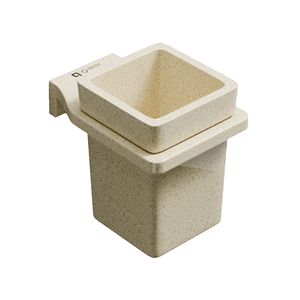 Juego de soporte y vaso cuadrado de cristal cromado pulido para pared, accesorio de baño para pasta de dientes y cuidado dental, organizador. - Product Image 1