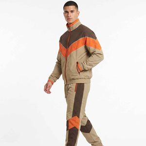 Custom Polyester <b>Reflective</b> Waterproof Windproof Nylon <b>Jacket</b> and Track Pants Zip up Blank Oversized Jogger Sets Nylon Tracksuit - Product Image 2