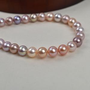 Perles d'eau douce naturelles rondes authentiques faites à la main, 5-6 mm, perles nues avec trous droits - Product Image 3