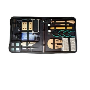 Kit de fabrication de bijoux, ensemble de 19 outils en fer avec manches en bois pour le polissage et la réparation DIY - Product Image 1