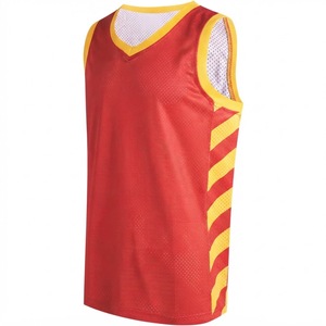 Unisex <b>White</b> <b>Blue</b> <b>Striped</b> Sleeveless Basketball Jersey Mesh V-Neck Breathable Polyester Adult Sport Apparel Orha Eco-Friendly - Product Image 4