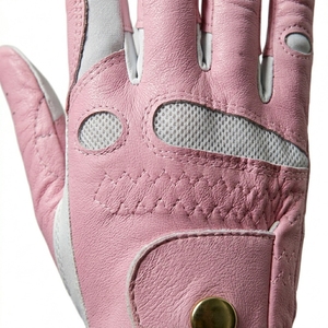 Guantes de Golf de Cuero Genuino Rosa para Mujer, Mano Derecha, Antideslizantes, con Cierre de Botón, Guantes Deportivos de Golf - Product Image 6