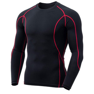 Vêtements de sport respirants pour hommes, t-shirt de compression à séchage rapide pour l'entraînement quotidien à la salle de sport, t-shirt de compression pour hommes - Product Image 2