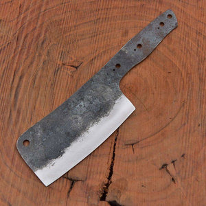 Cuchillo de Cocina Tipo Cleaver Forjado a Mano en Acero con Alto Contenido de Carbono 1095, Hoja de 5mm de Grosor y 7 Pulgadas de Longitud Total, Duradero, para DIY y OEM - Product Image 1