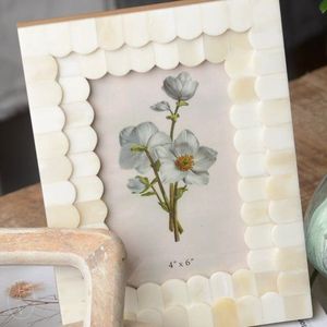 Cadre photo en os incrusté personnalisé avec logo, tendance et écologique – Taille et couleur personnalisables, cadeau de table - Product Image 3
