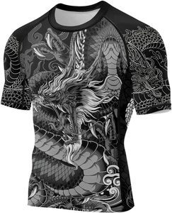 Custom Design Men's Long Sleeve Rashguard BJJ Compression Wear 100% Polyester Premium Quality OEM Service <b>Heat</b>-Transfer Printed - Product Image 2