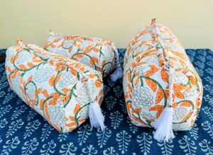 Handmade Durable Reusable Eco-Friendly Cotton <b>Toiletries</b> <b>Bag</b> Zipper Closure Medium Capacity Lightweight Cosmetic Pouch Bohemian - Product Image 6