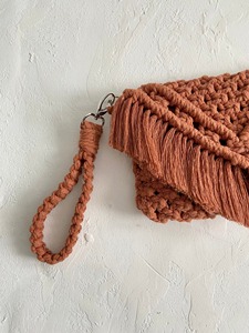 Bolso de Mano Plegable Duradero con Flecos de Macramé Hechos a Mano y Cuentas de Seda, con Cierre Magnético para Mujer - Product Image 4