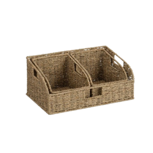Paniers de rangement en jonc de mer de style rustique avec poignées intégrées, organisateurs et rangements de cuisine en provenance du Vietnam - Product Image 2