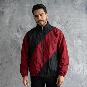 Chaquetas Cortavientos de Lona Personalizadas para Hombre, Estilo Retro Vintage, Transpirables, Resistentes al Viento, con Capucha, Diseño Colorblock, OEM - Product Image 1