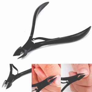 ชุดเครื่องมือทำเล็บมืออาชีพคุณภาพสูง ทำจากสแตนเลส 2 ชิ้น ที่ตัดหนังกำพร้า 2-in-1 พร้อมที่ตัดเล็บ สีดำสนิท ทนทาน - Product Image 6