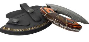 Cuchillo Ulu de Damasco Hecho a Mano con Mango de Madera – Cuchillo de Chef Premium para Exteriores - Product Image 3