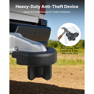 Lucchetto Antifurto per Gancio Traino da 2 Pollici Ultra Resistente con 3 Chiavi Anti-Scasso Compatibile con Ganci di Traino - Product Image 3