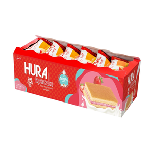 Gâteau aux fraises Hura en couches 150g, gâteau éponge aux fraises moelleux, prix compétitif, vente en gros, export - Product Image 1