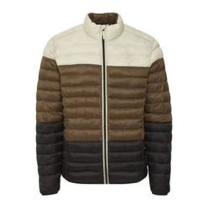 2024 Customized Men's High-Grade <b>Waterproof</b> Two Tone Winter Puffer Jacket Windproof <b>Warm</b> Zipper Closure Hooded Varsity Jacket - Product Image 4