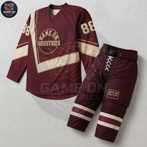 2026 New Trendy Professional Team Jersey and Pants OEM Wholesale Rate Manufacturer Custom Sublimated Ice Hockey Uniform Sets - Product Image 3