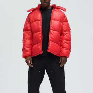 Blouson matelassé uni pour homme – Blouson d'hiver léger pour homme – Blouson matelassé zippé pour homme – Manteau d'hiver décontracté pour l'extérieur - Product Image 6