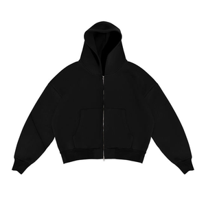 Fabrication de vêtements sur mesure, veste coupe-vent ample respirante et écologique, ensemble de survêtements à capuche en 2 pièces, survêtements à taille élastique - Product Image 2