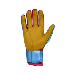 Split Finger Baseball Gloves Leather Right Handed Hook And Loop Closure All Seasons Adult Use Blue <b>Red</b> Yellow Baseball Gloves - Product Image 4