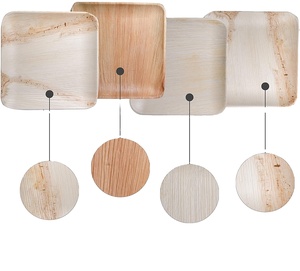 Assiettes feuille de palmier Areca Simple Elegance-Vaisselle biodégradable pour un divertissement sans effort - Product Image 5