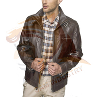 Vestes en cuir légères et chaudes pour hommes, pour l'extérieur, avec logo personnalisé, coupe-vent, vestes en cuir tendance pour l'hiver