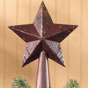 Décoration de sapin de Noël classique en plastique, motif étoile et nœud doré scintillant, creuse, à suspendre - Product Image 2