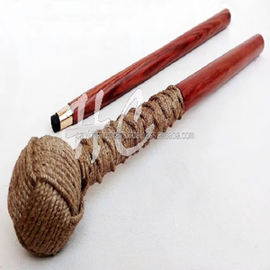 Bastón de Madera Hecho a Mano Vintage ~ Bastón con Mango de Yute/Araña Antiguo, Bastón de Paseo, Artesanía Calvin - Product Image 5