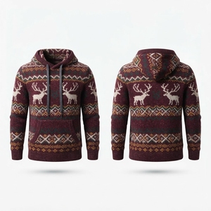 Sudadera con Capucha de Algodón Grueso Unisex, Estilo Regular con Hombros Caídos, Personalizable con Bolsillo, Directo de Fábrica - Product Image 1