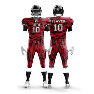 Conjunto de Camisetas y Pantalones Cortos de Fútbol Americano Personalizados, Sublimados, Antibacterianos, de Secado Rápido, Transpirables, 100% Poliéster, Tallas Grandes - Product Image 1