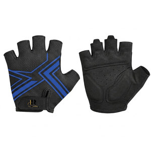 Custom Half <b>Finger</b> Cycling Gloves High Quality Durable Leather Anti-Slip Palm Adjustable Wrist <b>Strap</b> Lightweight Comfortable Fit - Product Image 1