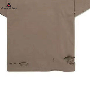 Wholesale Fashionable Men Distressed T-<b>Shirt</b> Outdoor Use Casual Wear New Design 100% Cotton Distressed T-<b>Shirt</b> For Men - Product Image 5