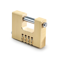 Cadenas rectangulaire en laiton à combinaison de 70 mm, robuste et de bonne qualité, avec manille en acier trempé pour entrepôt